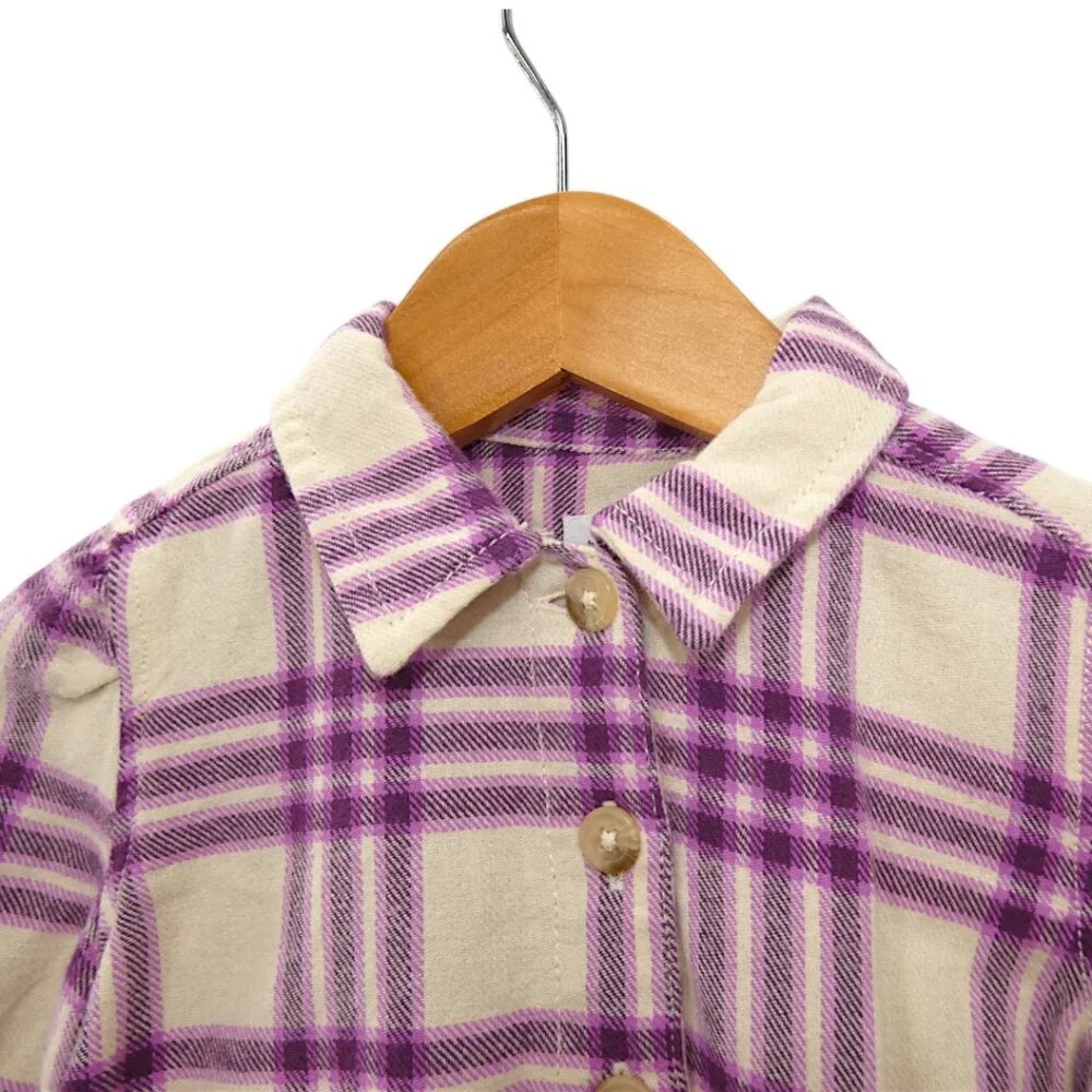 NWT Gap Baby Girl 3pc Outfit Set Plaid Flannel Top Knit Pants Bow Headband 3–6M